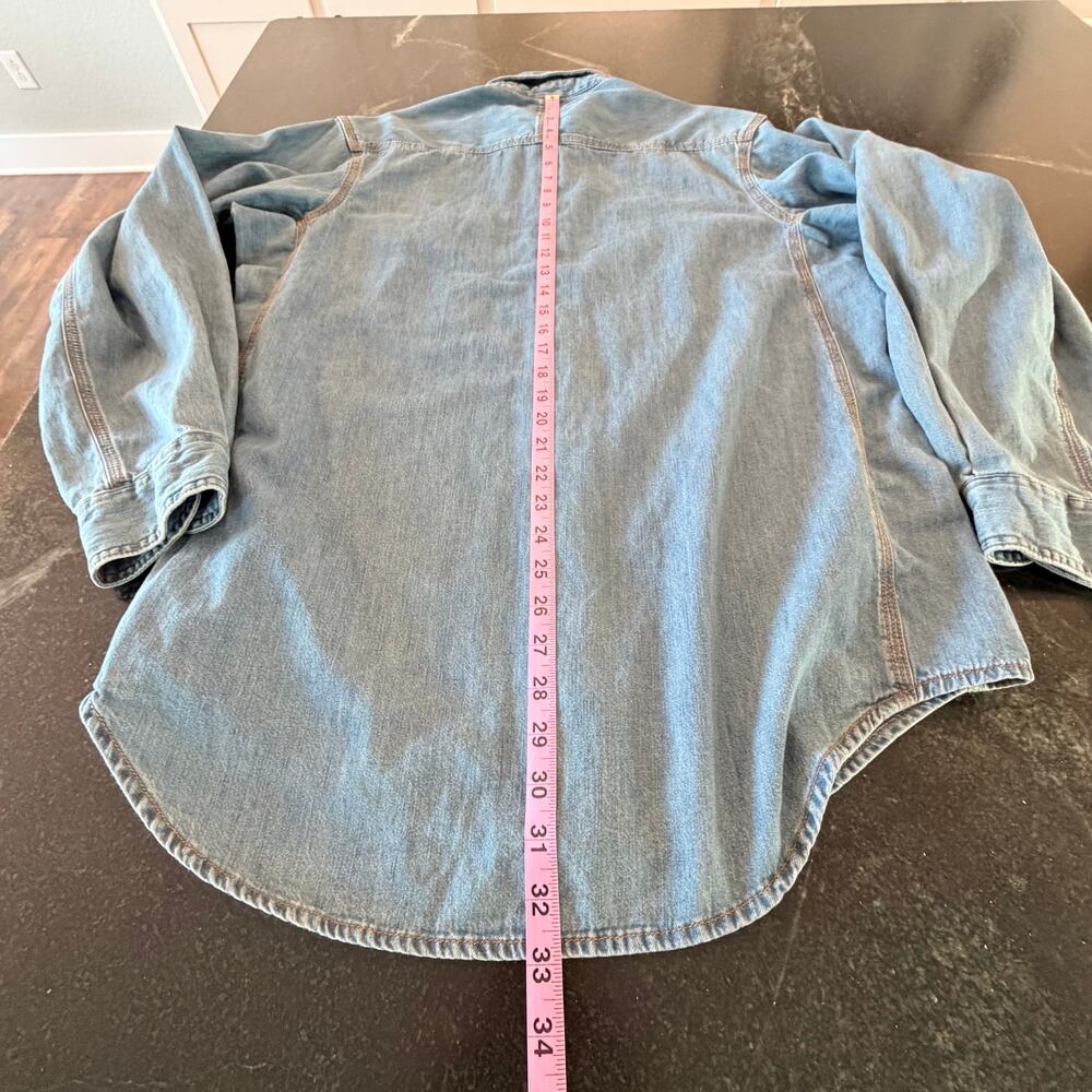 Wrangler Riggs Workwear Denim Utility Shirt Large Workwear Button Up - Picture 7 of 9